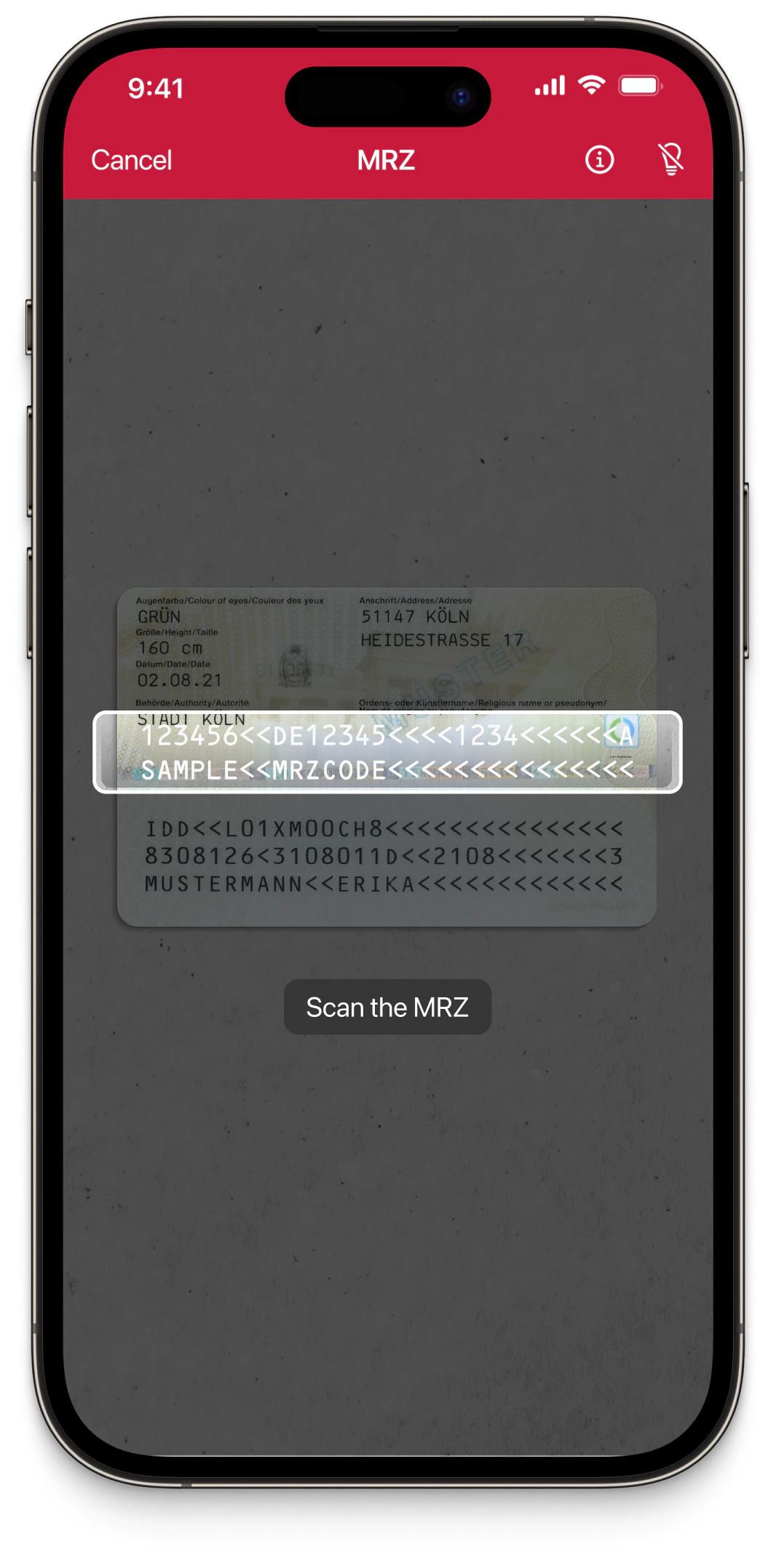 screenshot of Scanbot Data Capture SDK